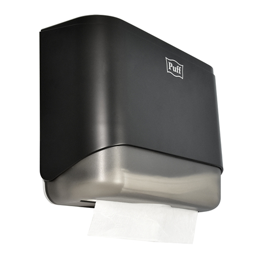 Диспенсер бумажных полотенец &quot;Puff-5140&quot;, черный, с замком, ABS-пластик