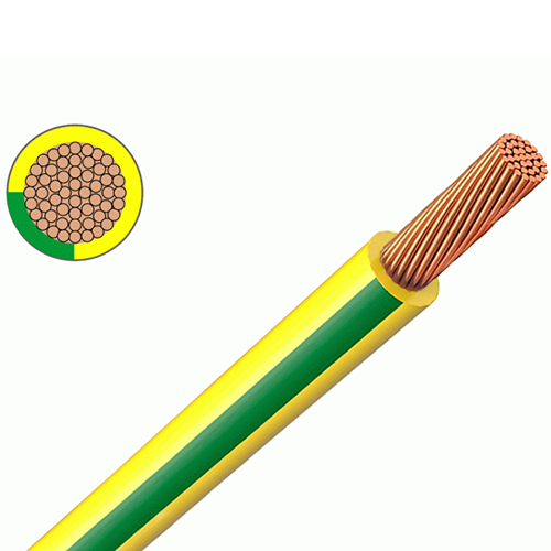 Провод медный ПуГВ нг-LS (ПВ-3) 16,0мм2 желто-зеленый (Гост)
