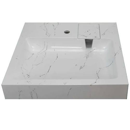 Умывальник на стиральную машину "Стандарт 55", 600*550мм, белый мрамор