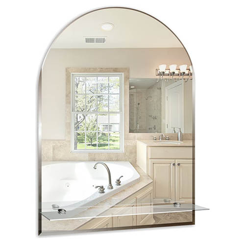 Зеркало "Аркада-Люкс" 490*670мм с полкой и фацетом