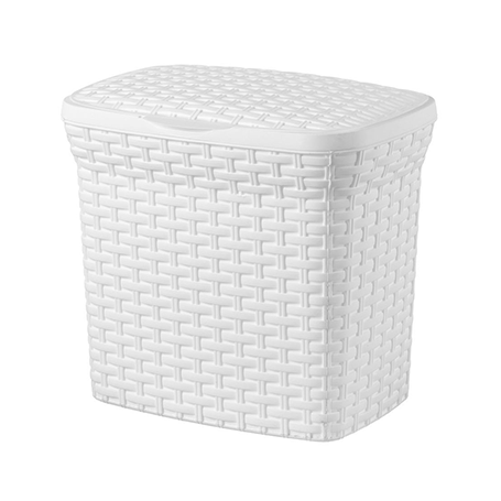 Контейнер для стирального порошка "Ротанг" 10л, белый