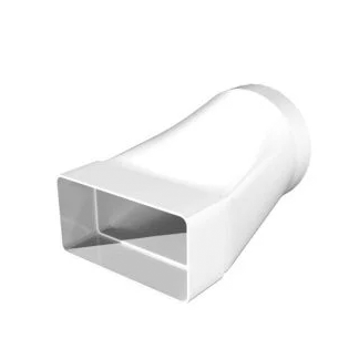 Соединитель эксцентриковый прямоугольного воздуховода с круглым 60*120/d=100 пластмассовый