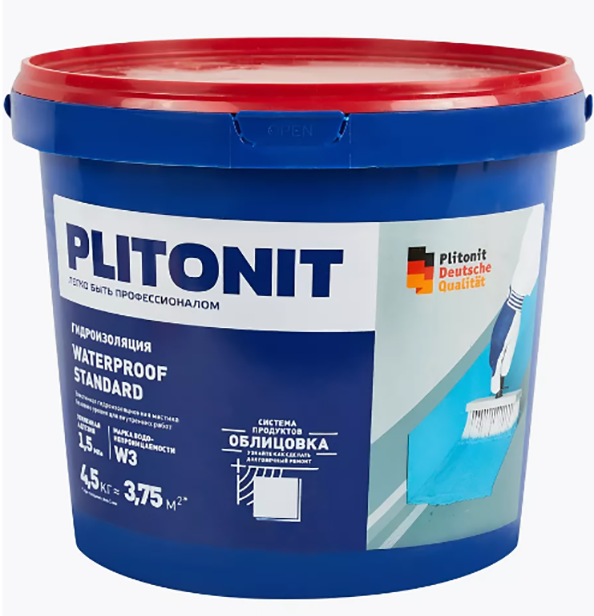 Мастика &quot;Плитонит WaterProof Standart,  4.5 кг