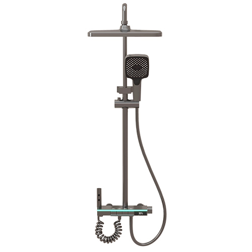 Душевой гарнитур "Профсан" для ванны c тропическим душем и гигиенической лейкой "PSM-900-83GA", кнопочный, с термостатом