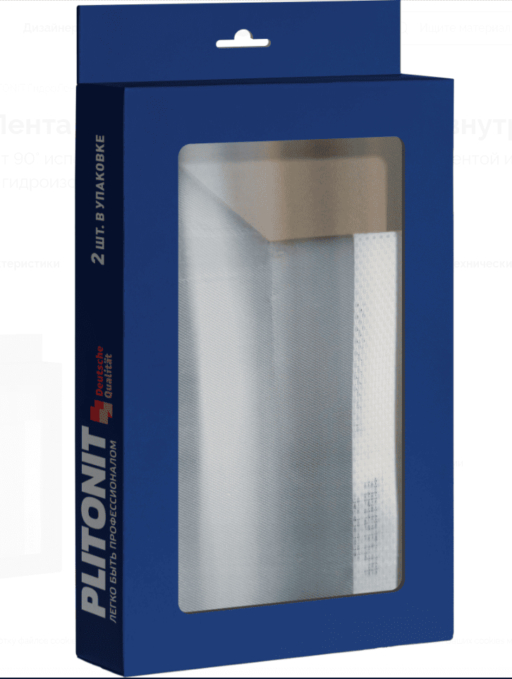 ГидроЛента Плитонит угол внутренний 90 град 2 шт/уп