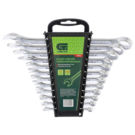 Набор ключей "Сибртех" комбинированных CrV 6-22мм, 12шт
