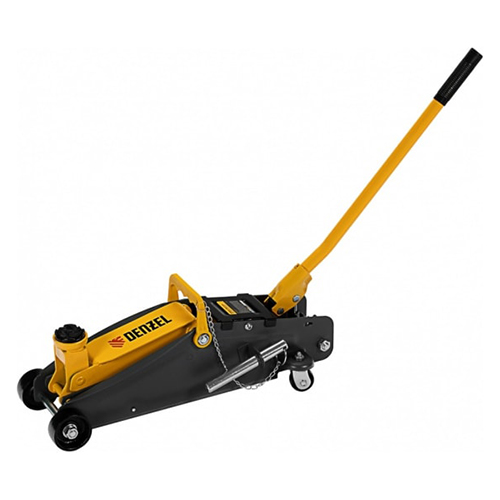 Домкрат "Denzel" гидравлический подкатный с фиксатором, 2,8т, 135-385мм