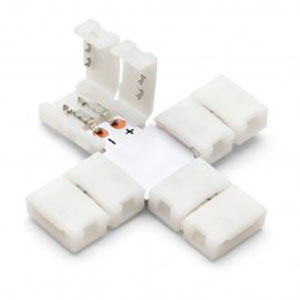 Соединитель крестовой &quot;DEKO&quot; для светодиодной ленты 2pin, 3528SMD, зажим-зажим, 12В