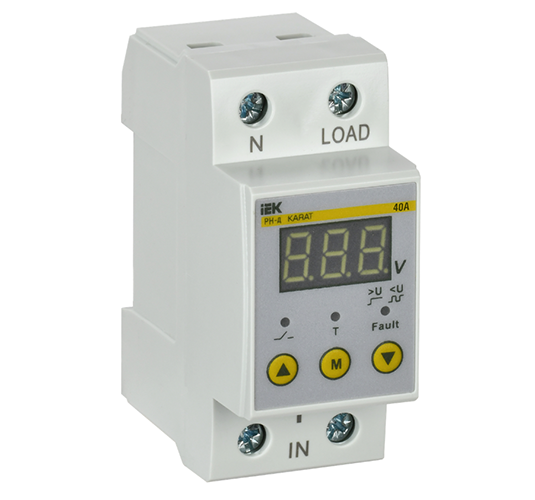 Реле напряжения РН-д однофазное 36мм 40А IEK
