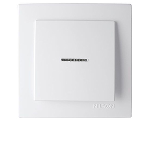 Выключатель "NILSON Touran" одноклавишный с подсветкой, скрытой проводки, белый