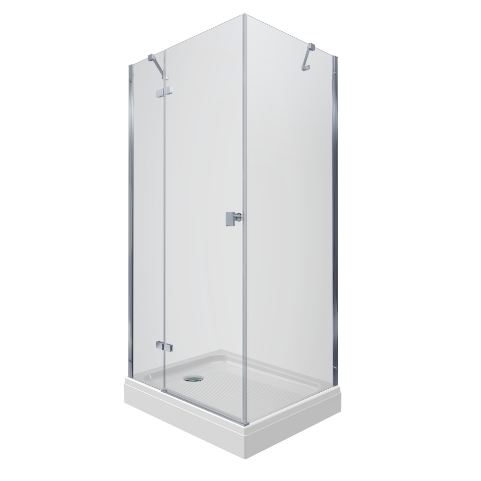 Душевое ограждение "Тритон Брава-Хром", 1200*800мм, размер под поддон, стекло 6мм