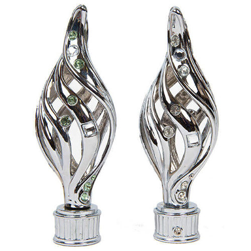 Наконечник "MAGELLAN" Сицилия, серебро глянец, 28мм, 2шт