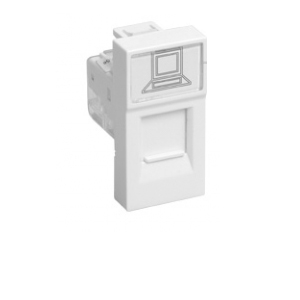 Розетка информационная RJ-45 UTP категория 5e, 1 модуль, для кабель-канала &quot;Праймер&quot; РКИ-10-00-П &quot;ИЭК&quot;