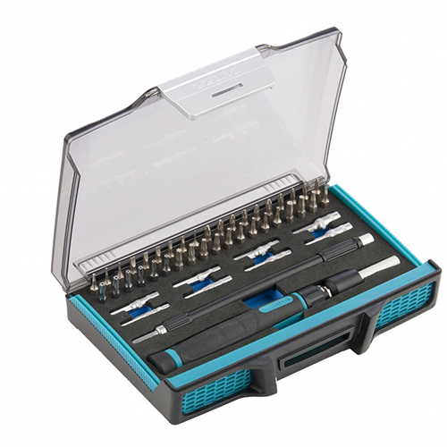 Набор отвертка реверсивная "Gross" с набором бит и торцевых головок для точных работ, гибкий привод