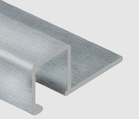 Профиль алюминиевый для плитки внешний P  10мм*10мм*2,7м, "Блестящее серебро"