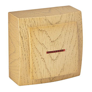 Выключатель "NILSON Themis" одноклавишный с подсветкой, накладной,  Клён