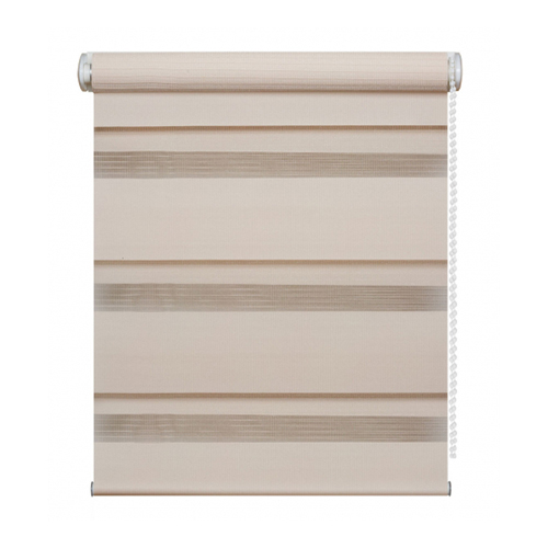 Рулонная штора "День-Ночь", бежевая,  520*1700мм