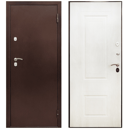 Дверь входная "Медверь 1.0",960*2050*108мм,правая,металл -"Антик медь",МДФ "Белое дерево"