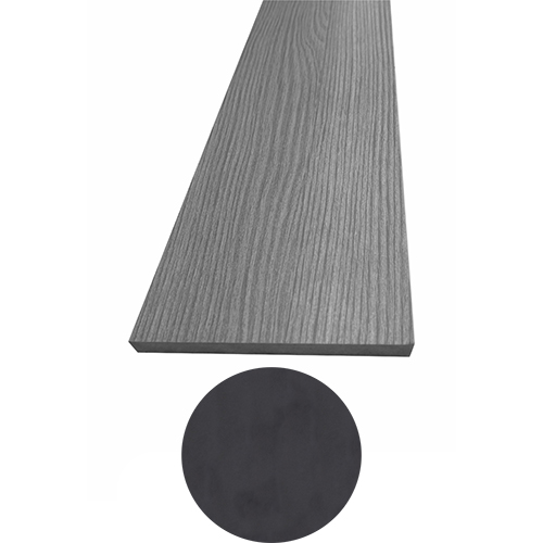 Доборная планка , 150*2070*10мм, телескопическая ПВХ, &quot;Бетон антрацит&quot; Дифорд