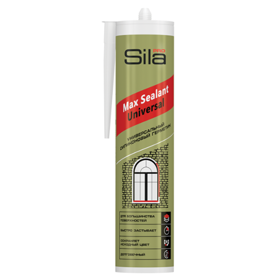 Герметик силиконовый универсальный &quot;Sila Pro Max Sealant&quot;, 280мл, серый