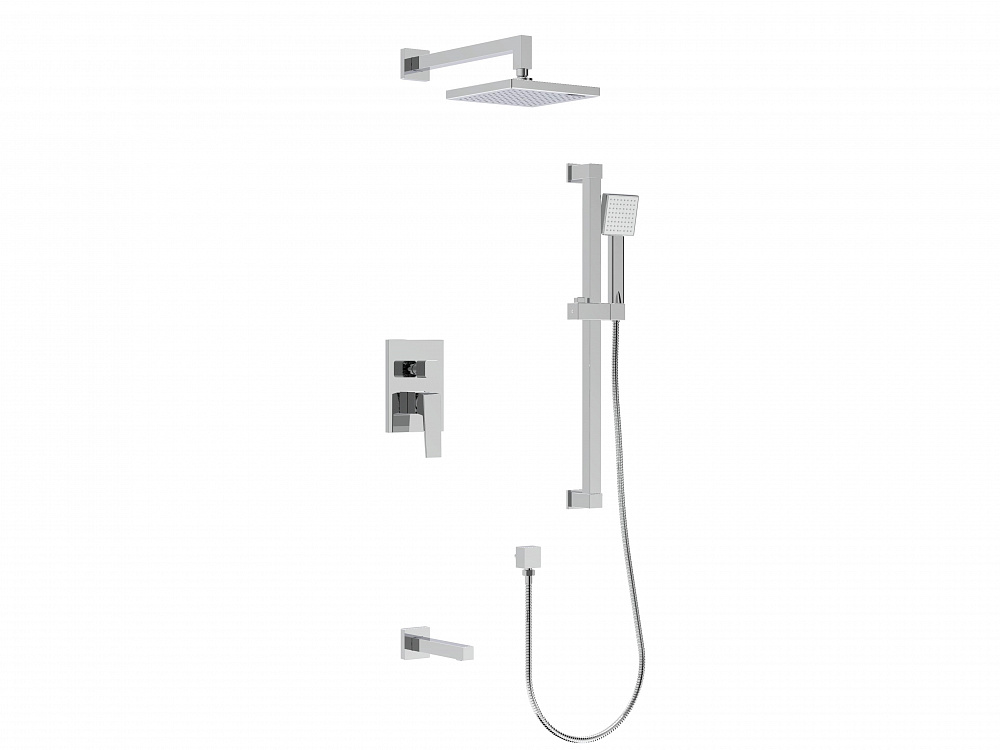 Душевой гарнитур "Rush" для ванны c тропическим душем и смесителем "TR3635-60", встраиваемый