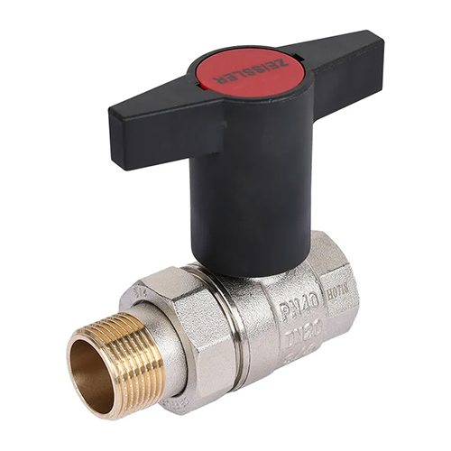 Клапан шар. с американкой &quot;Бабочка&quot;  3/4в/н &quot;Zeissler&quot;, пластиковый маховик