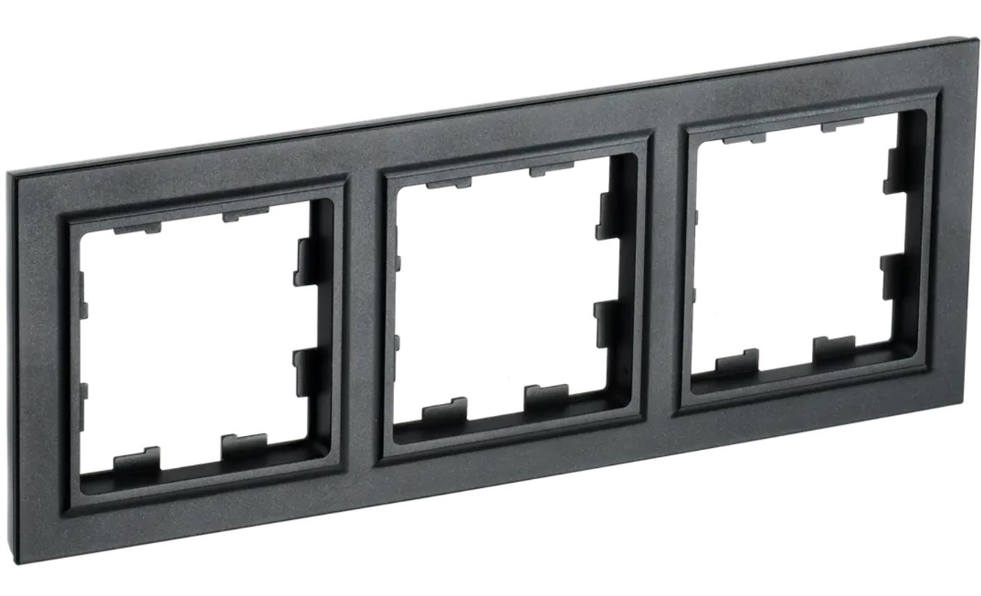 Рамка 3-мест. "BRITE", черн. IEK