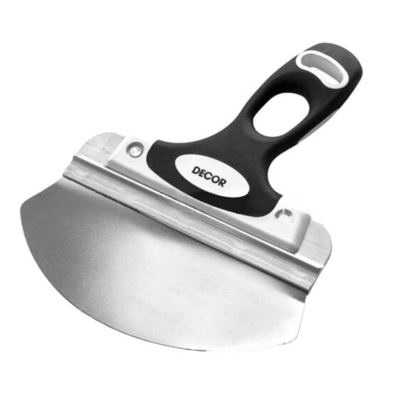 Шпатель 200мм, для ведра нержавеющая сталь, двухкомпонентная ручка, Decor, Россия