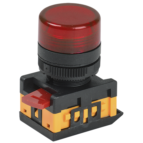 Лампа AL-22TE, сигнальная d22мм красный неон, 240В цилиндр "ИЭК"