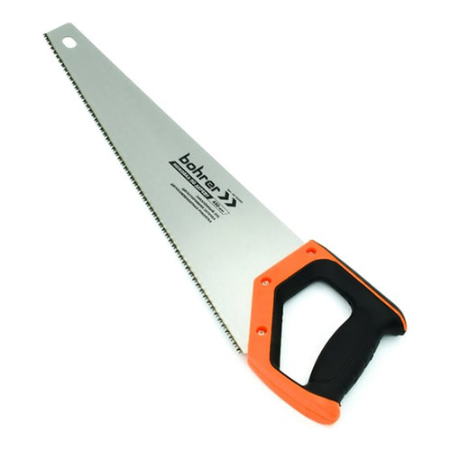 Ножовка "Bohrer" по дереву 450мм, закаленый зуб, 2D заточка, двухкомпонентная ручка