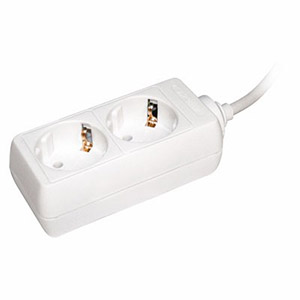Удлинитель "У02" 2 места с заземляющим контактом, длина 3 метра, 16А/250В "ИЭК"