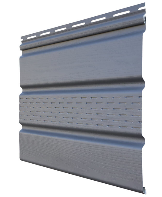 Софит Т4 частично перфорированный "Grand Line Standart" 3000*285(245)мм, серый графит