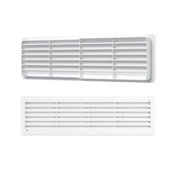 Решетка пластиковая вентиляционная 450*131, белая, комплект-2шт.