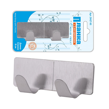 Крючки "Стэнли стил" металлические клейкие 2шт.