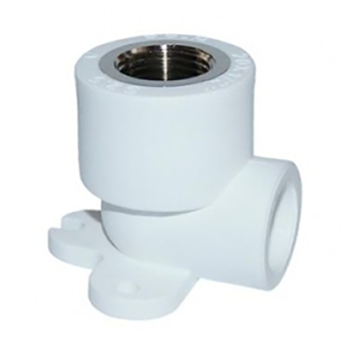 Угольник комбинированный с внутренней резьбой PPR EFW 20*3/4в c креплением