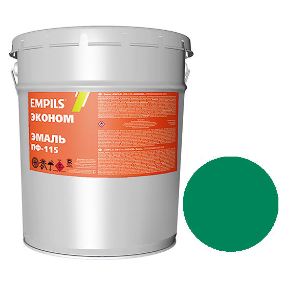 Эмаль алкидная зелёная ПФ-115 "Empils Эконом", 20кг