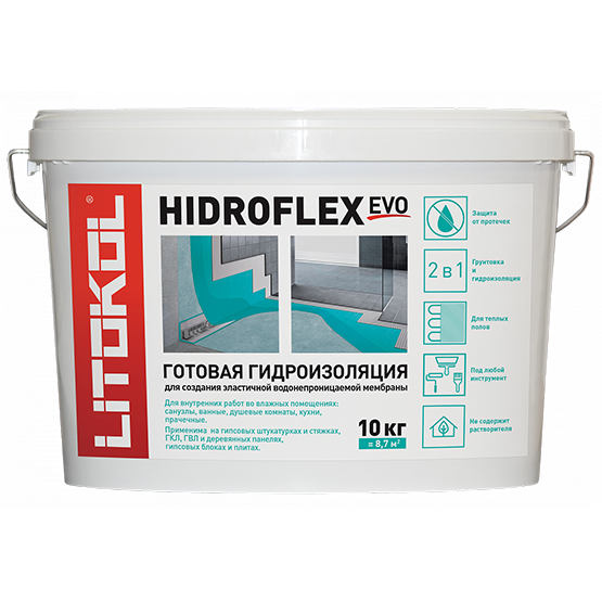Мастика гидроизоляционная "Litokol Hidroflex", 10 кг