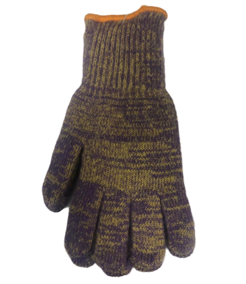 Перчатки серо-фиолетовые, утепленные 1/500шт