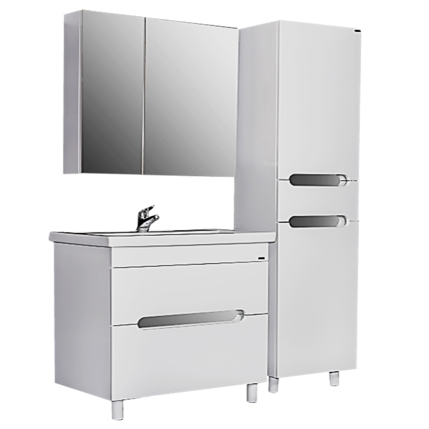 Шкаф с зеркалом "Нео 70", белый