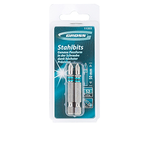 Набор бит PH1*50мм магнитный , 2шт "Gross"