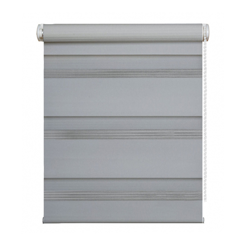 Рулонная штора "День-Ночь", серая, 520*1700мм