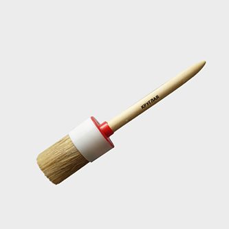 Круглая Decor d-50мм, длина щетины 54 мм, №16 светлая щетина, деревянная ручка