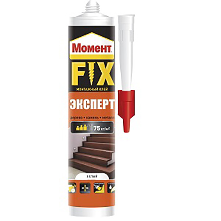 Жидкие гвозди "Момент FIX Эксперт" 380г, белый, картридж