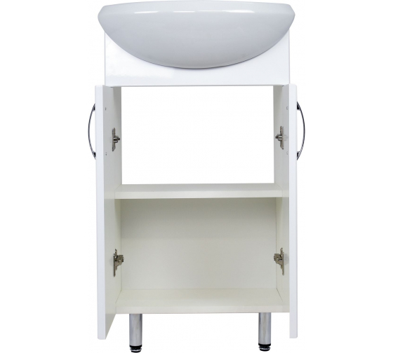 Тумба &quot;Эко 45&quot;, белая с умывальником &quot;Уют 45&quot;