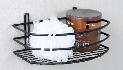 Полка "Fixsen" овальная, решетка, черный, FX-720B-1