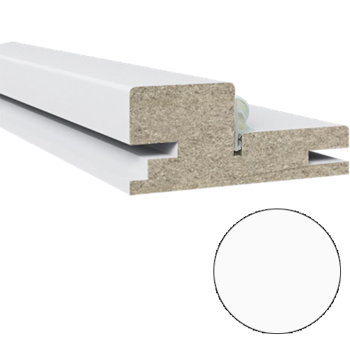 Стойка дверной коробки с уплотнителем, 80*2070*26(44)мм, телескопическая , МДФ, "Hartwood White\Grey Белый"Дубрава-Сибирь