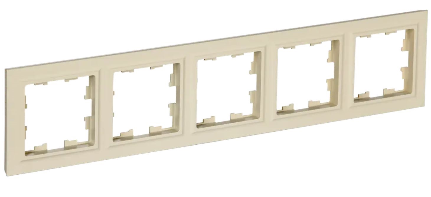 Рамка 5-мест. "BRITE", беж. IEK