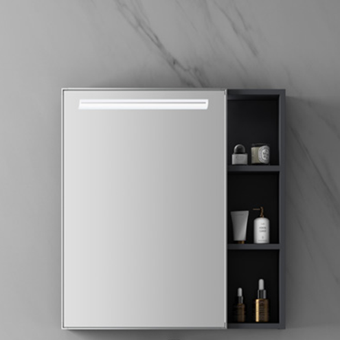 Шкаф с зеркалом Solomon 501-70, светло-серый, 700мм