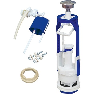 Арматура для бачка универсальная с кнопкой хром, стоп-слив, боковой подвод,  АС-16.3M