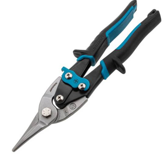 Ножницы по металлу "Gross Piranha", 250 мм, прямой рез, сталь, двухкомпонентная рукоятка